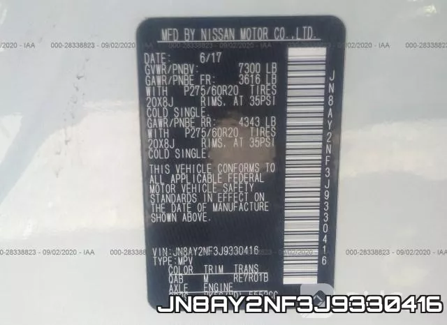 JN8AY2NF3J9330416 фото 10