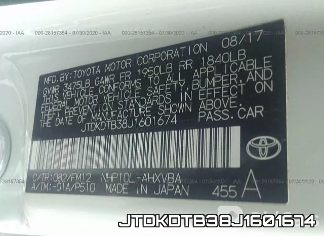JTDKDTB38J1601674 фото 10