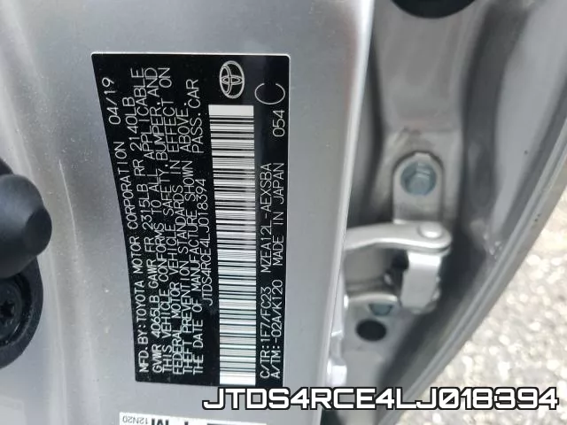 JTDS4RCE4LJ018394 фото 2