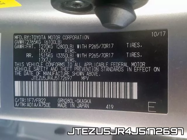 JTEZU5JR4J5172697 фото 2