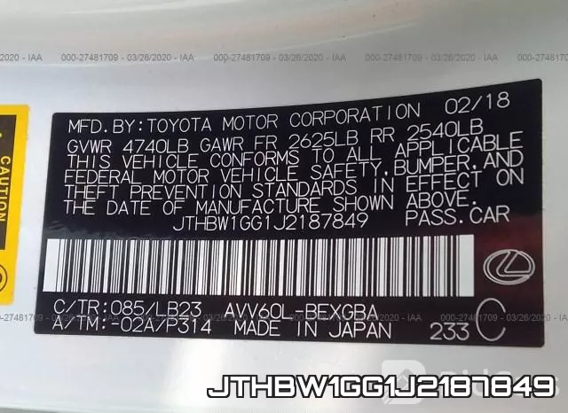 JTHBW1GG1J2187849 фото 10