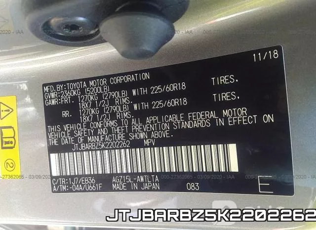 JTJBARBZ5K2202262 фото 10