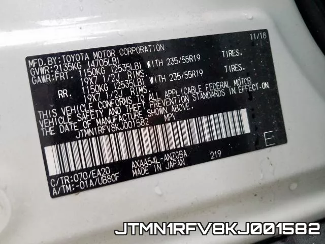 JTMN1RFV8KJ001582 фото 2
