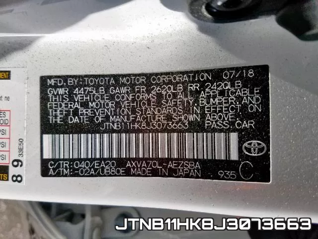 JTNB11HK8J3073663 фото 2
