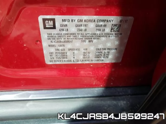 KL4CJASB4JB509247 фото 2