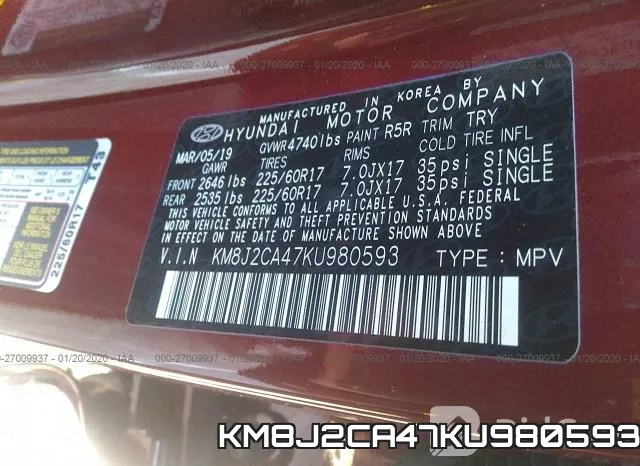 KM8J2CA47KU980593 фото 10