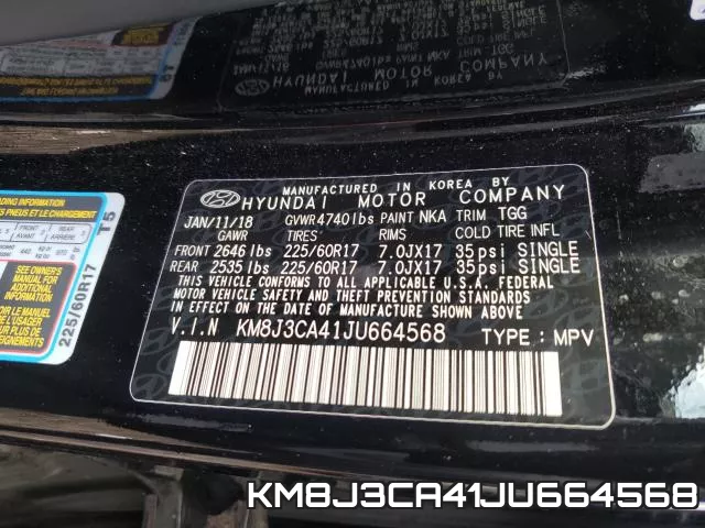 KM8J3CA41JU664568 фото 2