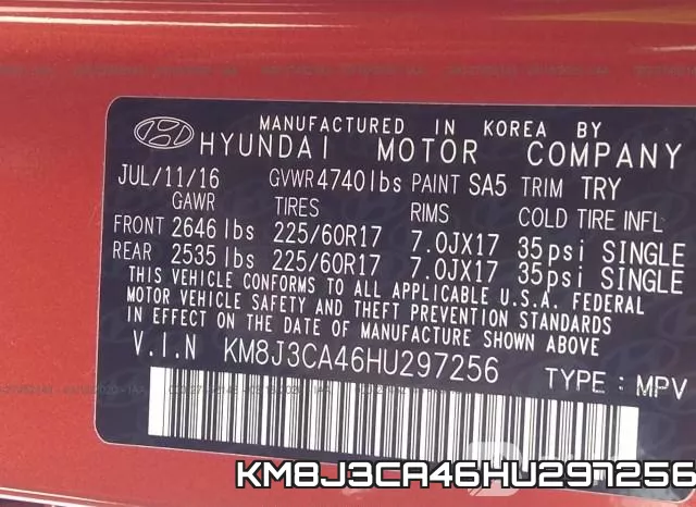 KM8J3CA46HU297256 фото 10