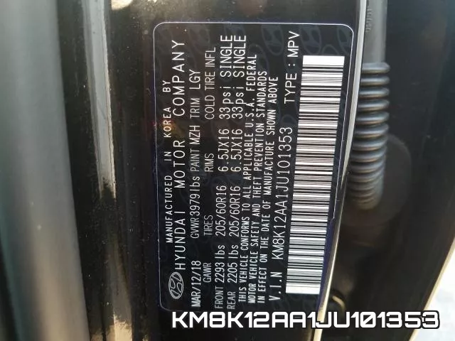 KM8K12AA1JU101353 фото 2