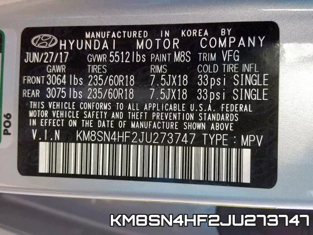 KM8SN4HF2JU273747 фото 2