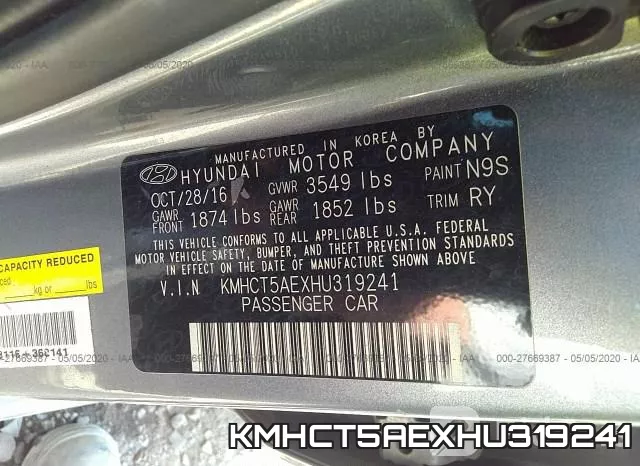KMHCT5AEXHU319241 фото 10