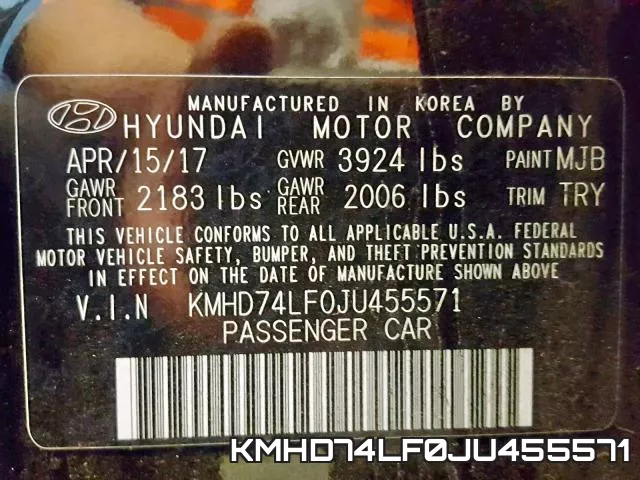 KMHD74LF0JU455571 фото 2