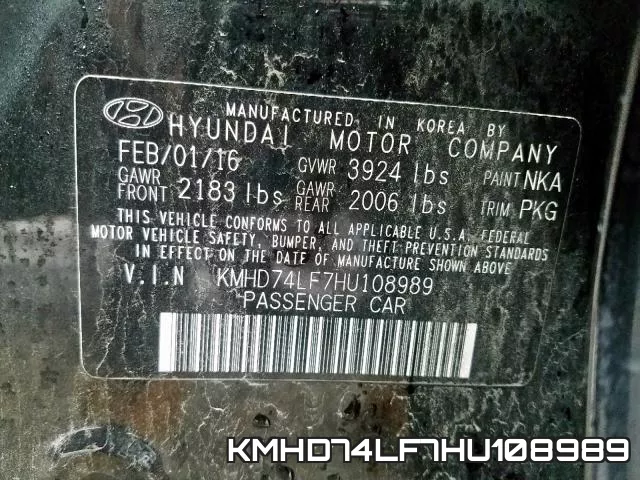 KMHD74LF7HU108989 фото 2