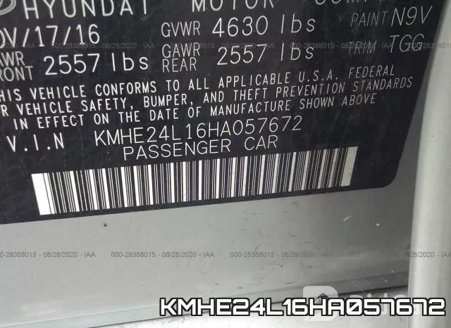 KMHE24L16HA057672 фото 10
