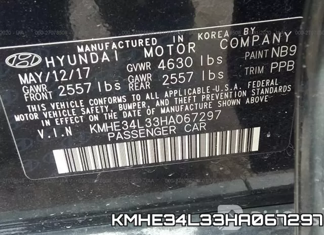 KMHE34L33HA067297 фото 9