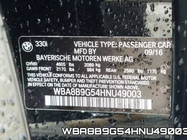 WBA8B9G54HNU49003 фото 2