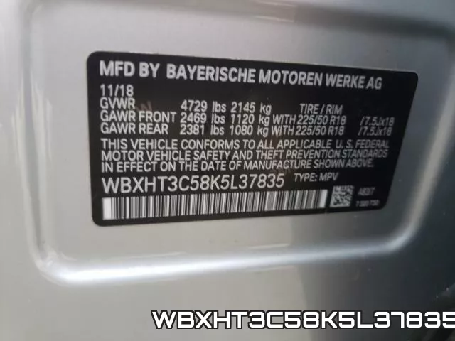 WBXHT3C58K5L37835 фото 2