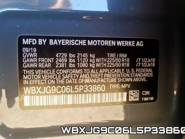 WBXJG9C06L5P33860 фото 2