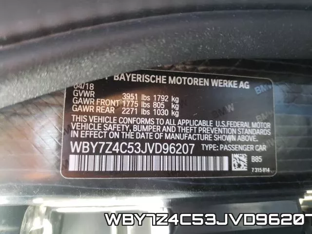 WBY7Z4C53JVD96207 фото 2