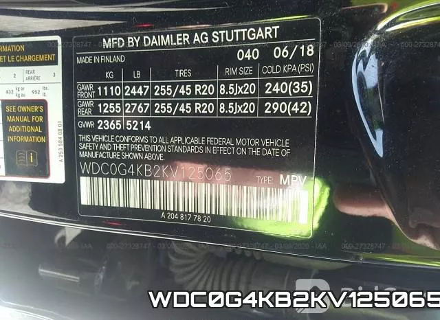 WDC0G4KB2KV125065 фото 10