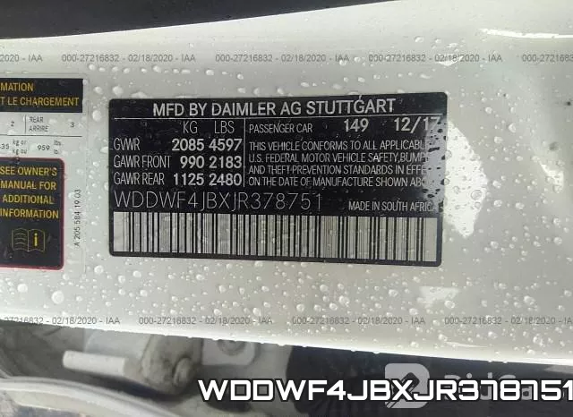 WDDWF4JBXJR378751 фото 10