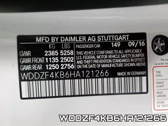 WDDZF4KB6HA121266 фото 2