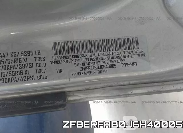 ZFBERFAB0J6H40005 фото 10
