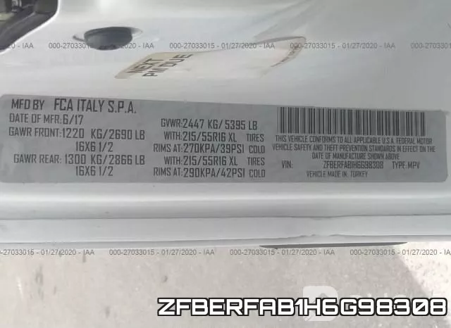 ZFBERFAB1H6G98308 фото 10
