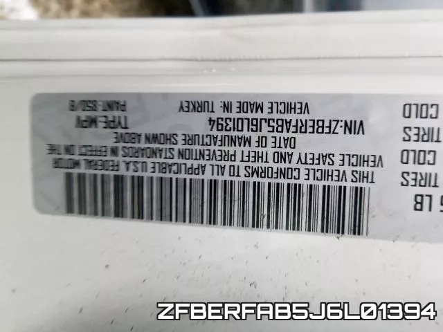 ZFBERFAB5J6L01394 фото 2