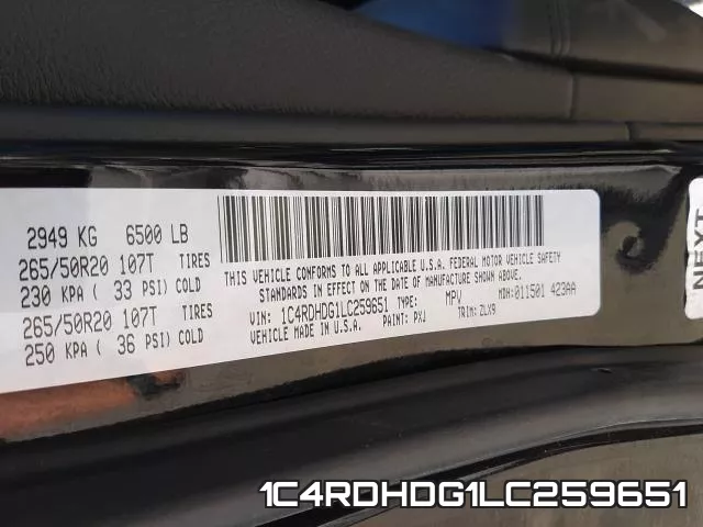 1C4RDHDG1LC259651 фото 2