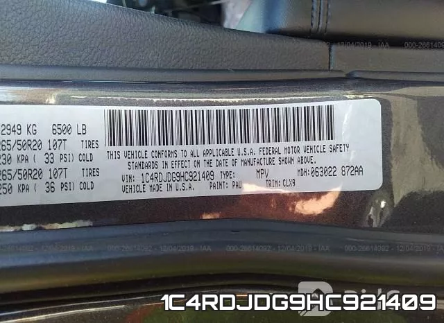 1C4RDJDG9HC921409 фото 10