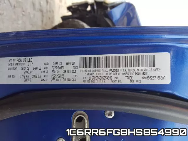 1C6RR6FG8HS854990 фото 2