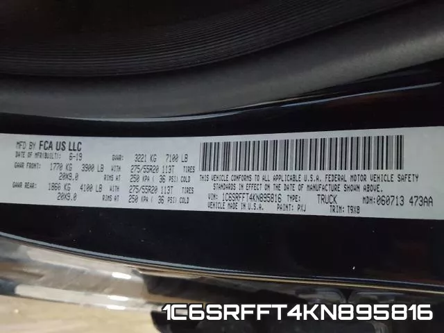 1C6SRFFT4KN895816 фото 2