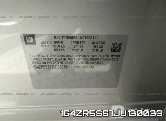 1G4ZR5SS7JU130033 фото 10
