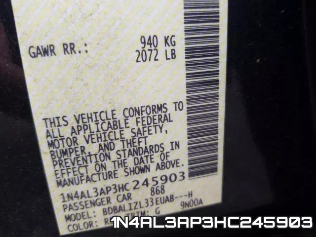1N4AL3AP3HC245903 фото 2