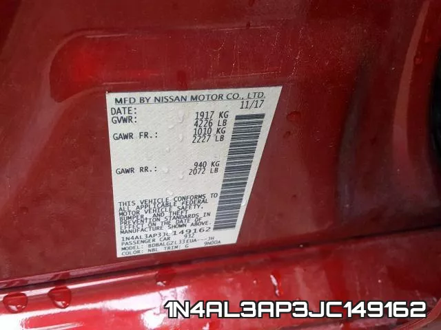 1N4AL3AP3JC149162 фото 2
