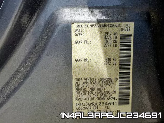 1N4AL3AP6JC234691 фото 2