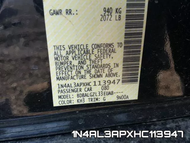 1N4AL3APXHC113947 фото 2