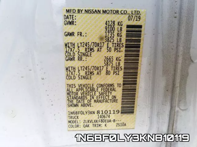 1N6BF0LY3KN810119 фото 2