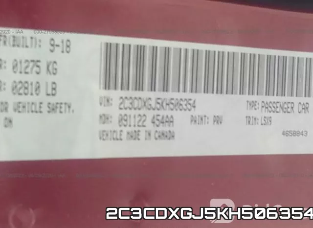 2C3CDXGJ5KH506354 фото 10
