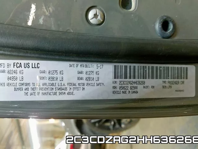 2C3CDZAG2HH636268 фото 2