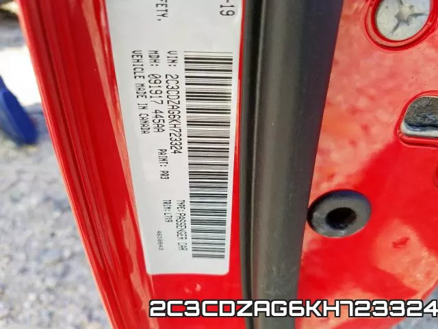 2C3CDZAG6KH723324 фото 2