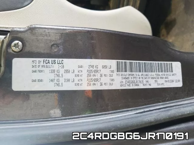 2C4RDGBG6JR170191 фото 2