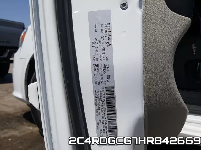 2C4RDGCG7HR842669 фото 2
