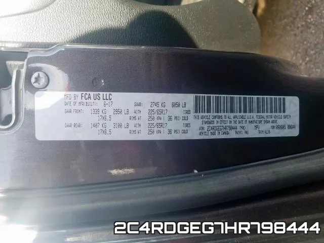 2C4RDGEG7HR798444 фото 2