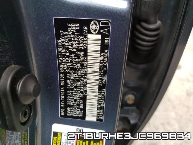 2T1BURHE3JC969834 фото 2