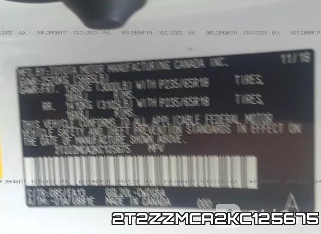2T2ZZMCA2KC125675 фото 10