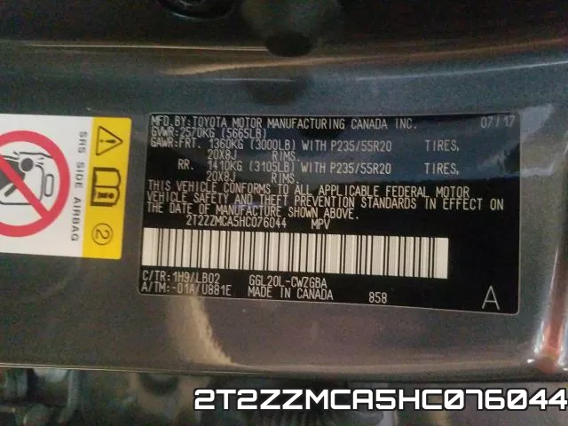 2T2ZZMCA5HC076044 фото 2