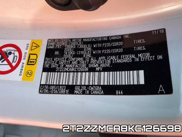 2T2ZZMCA8KC126698 фото 2