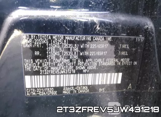 2T3ZFREV5JW431218 фото 10